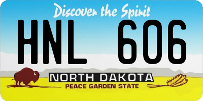 ND license plate HNL606