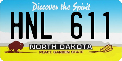 ND license plate HNL611