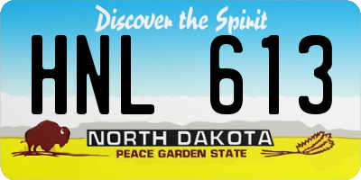 ND license plate HNL613