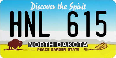 ND license plate HNL615