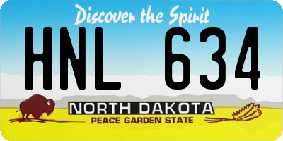 ND license plate HNL634