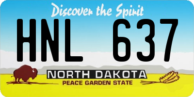 ND license plate HNL637