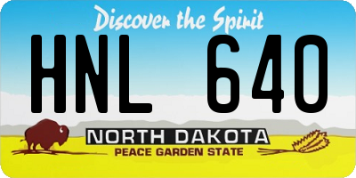 ND license plate HNL640