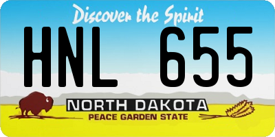 ND license plate HNL655