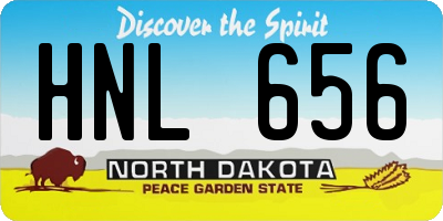 ND license plate HNL656