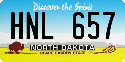 ND license plate HNL657