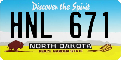 ND license plate HNL671
