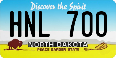 ND license plate HNL700