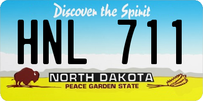 ND license plate HNL711