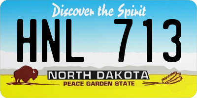 ND license plate HNL713