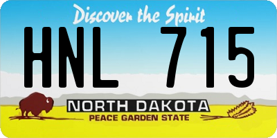 ND license plate HNL715