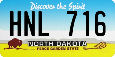 ND license plate HNL716