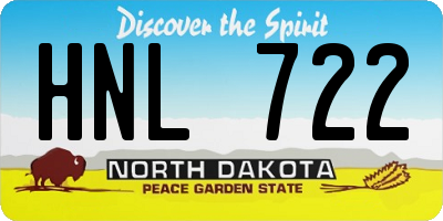 ND license plate HNL722