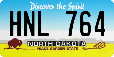 ND license plate HNL764