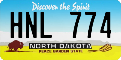 ND license plate HNL774