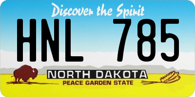 ND license plate HNL785