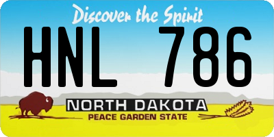 ND license plate HNL786