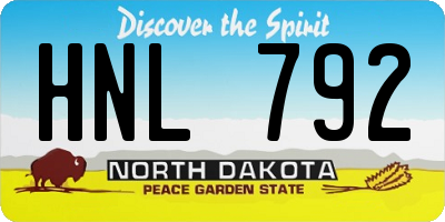 ND license plate HNL792