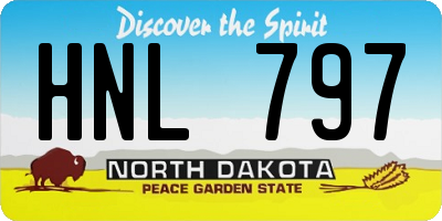 ND license plate HNL797