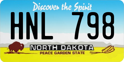 ND license plate HNL798
