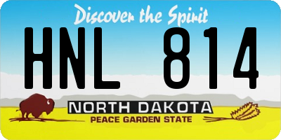 ND license plate HNL814