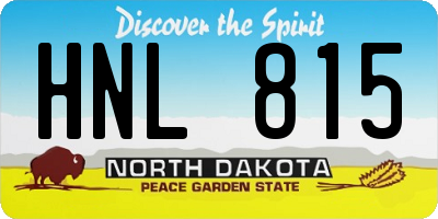 ND license plate HNL815