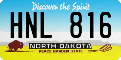 ND license plate HNL816