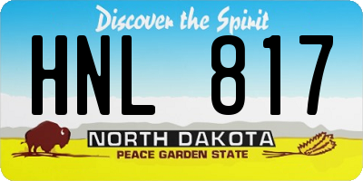 ND license plate HNL817
