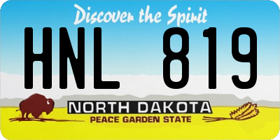 ND license plate HNL819
