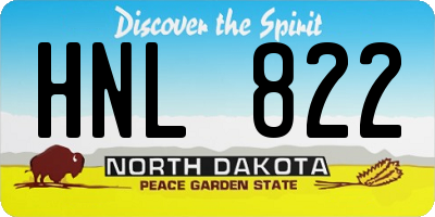 ND license plate HNL822