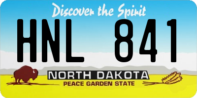 ND license plate HNL841