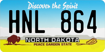 ND license plate HNL864