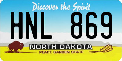 ND license plate HNL869