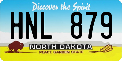 ND license plate HNL879