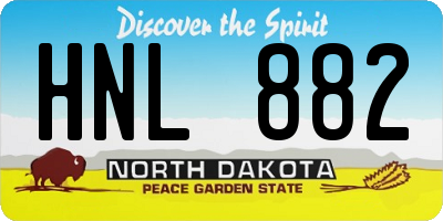 ND license plate HNL882