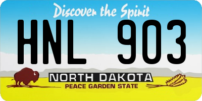 ND license plate HNL903
