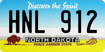 ND license plate HNL912