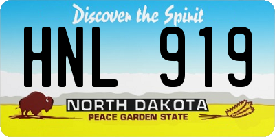 ND license plate HNL919