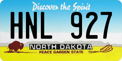 ND license plate HNL927