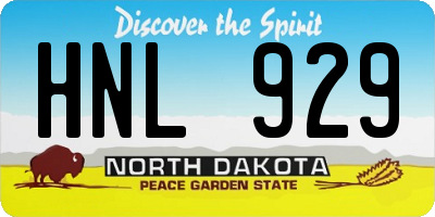 ND license plate HNL929