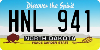 ND license plate HNL941