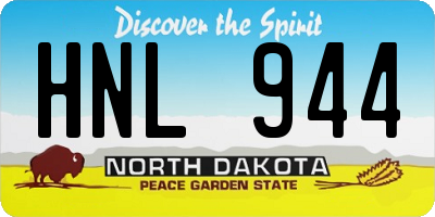 ND license plate HNL944