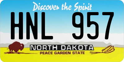 ND license plate HNL957