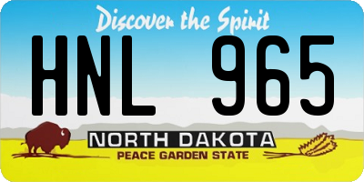ND license plate HNL965
