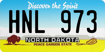 ND license plate HNL973