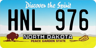 ND license plate HNL976
