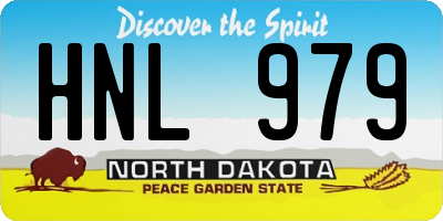 ND license plate HNL979