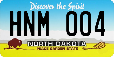 ND license plate HNM004