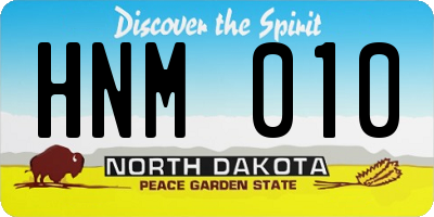 ND license plate HNM010