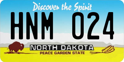 ND license plate HNM024